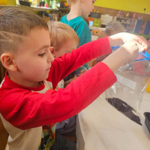 W naszym ogródeczku- zajęcia przyrodniczo- doświadczalne w gr. Dinusie