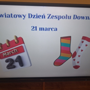 Dzień Kolorowej Skarpetki w grupie "Jeżyki". 
