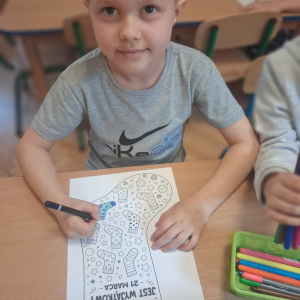 Dzień Kolorowej Skarpetki w grupie "Jeżyki". 