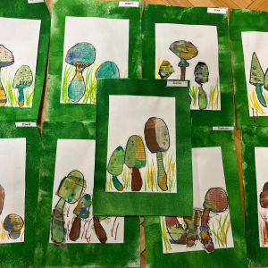 Praca plastyczna "Grzyby"