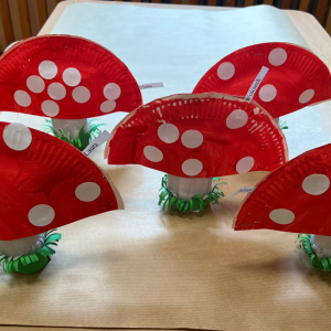 Praca plastyczna "Muchomory"