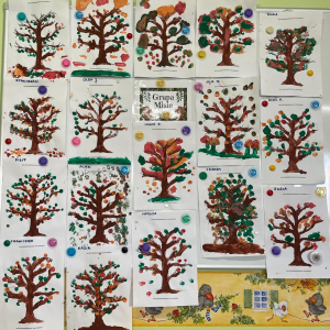 Praca plastyczna "Jesienne drzewo"