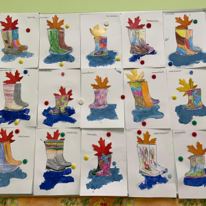 Praca plastyczna "Kalosze"