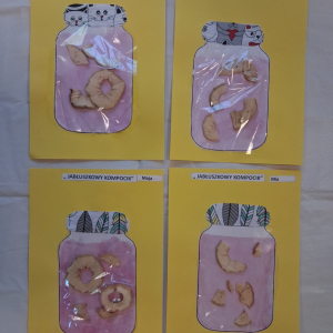 Praca plastyczna "Jabłuszkowy kompocik"