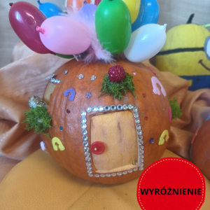 Konkurs na najciekawiej ozdobioną dynię w grupie ”Wiewiórek” i ”Biedronek”.