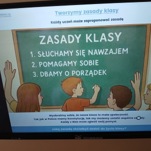Realizacja projektu edukacyjnego ”Nasza Konstytucja. Obywatelskie ABC dla najmłodszych” w grupie ”Wiewiórek” i ”Biedronek”.