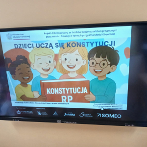 Realizacja projektu edukacyjnego ”Nasza Konstytucja. Obywatelskie ABC dla najmłodszych” w grupie ”Wiewiórek” i ”Biedronek”.