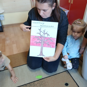 Realizacja projektu edukacyjnego ”Nasza Konstytucja. Obywatelskie ABC dla najmłodszych” w grupie ”Wiewiórek” i ”Biedronek”.