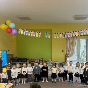 Pasowanie na przedszkolaka w grupie „Poziomek”