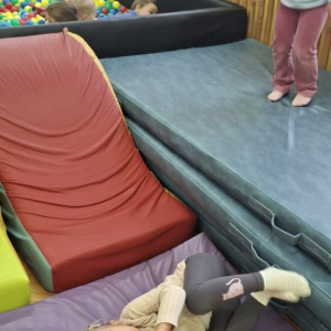 „Każdy to powie, że ruch to zdrowie”- zabawy ruchowe na sali gimnastycznej w grupie „Poziomek”  