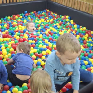 „Każdy to powie, że ruch to zdrowie”- zabawy ruchowe na sali gimnastycznej w grupie „Poziomek”  