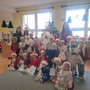 Spotkanie "Misiów" z Mikołajem.